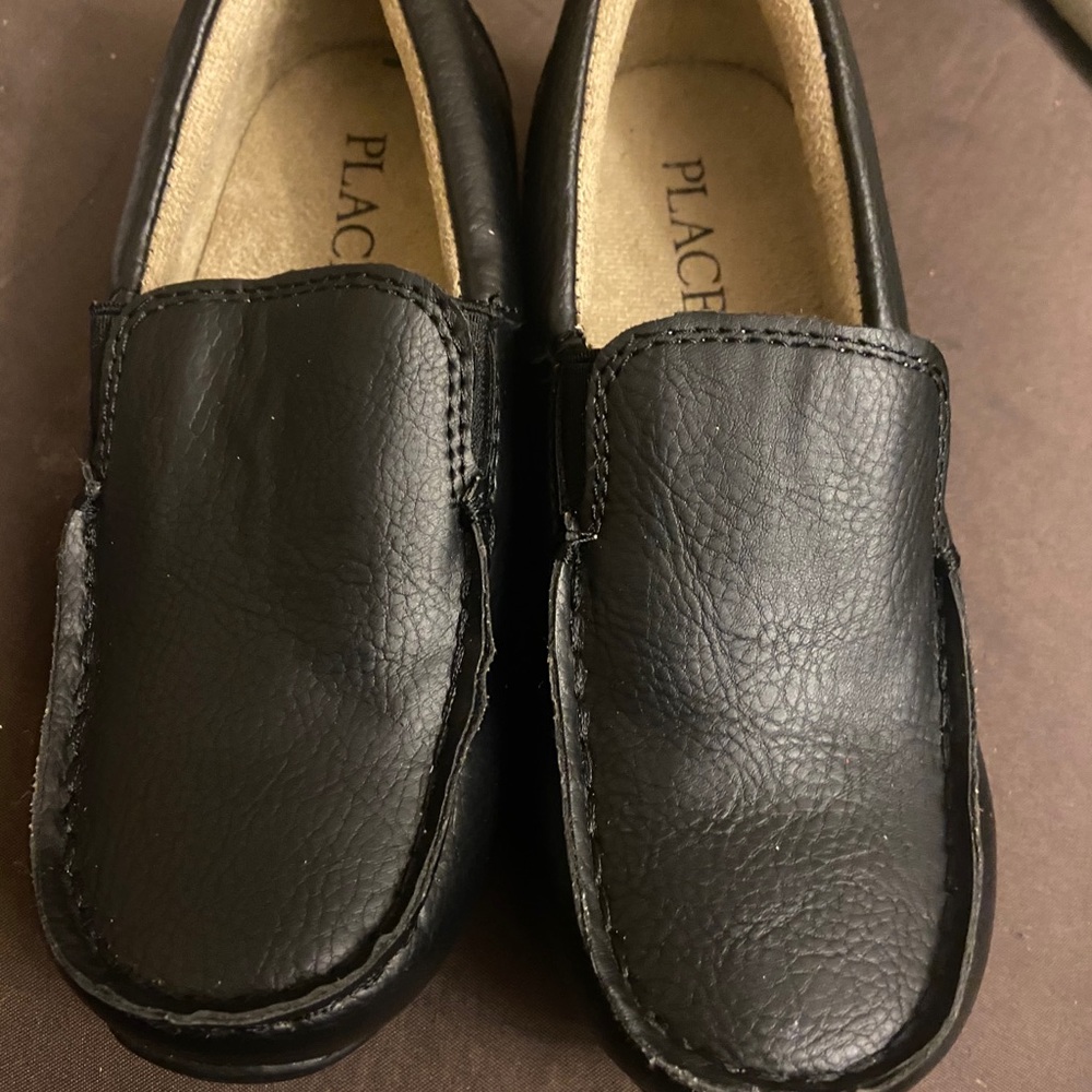 Boys black loafers